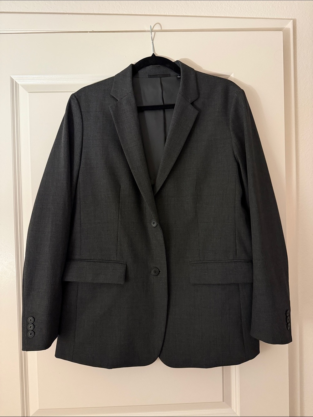 UNIQLO Dark Gray Two-Button Blazer